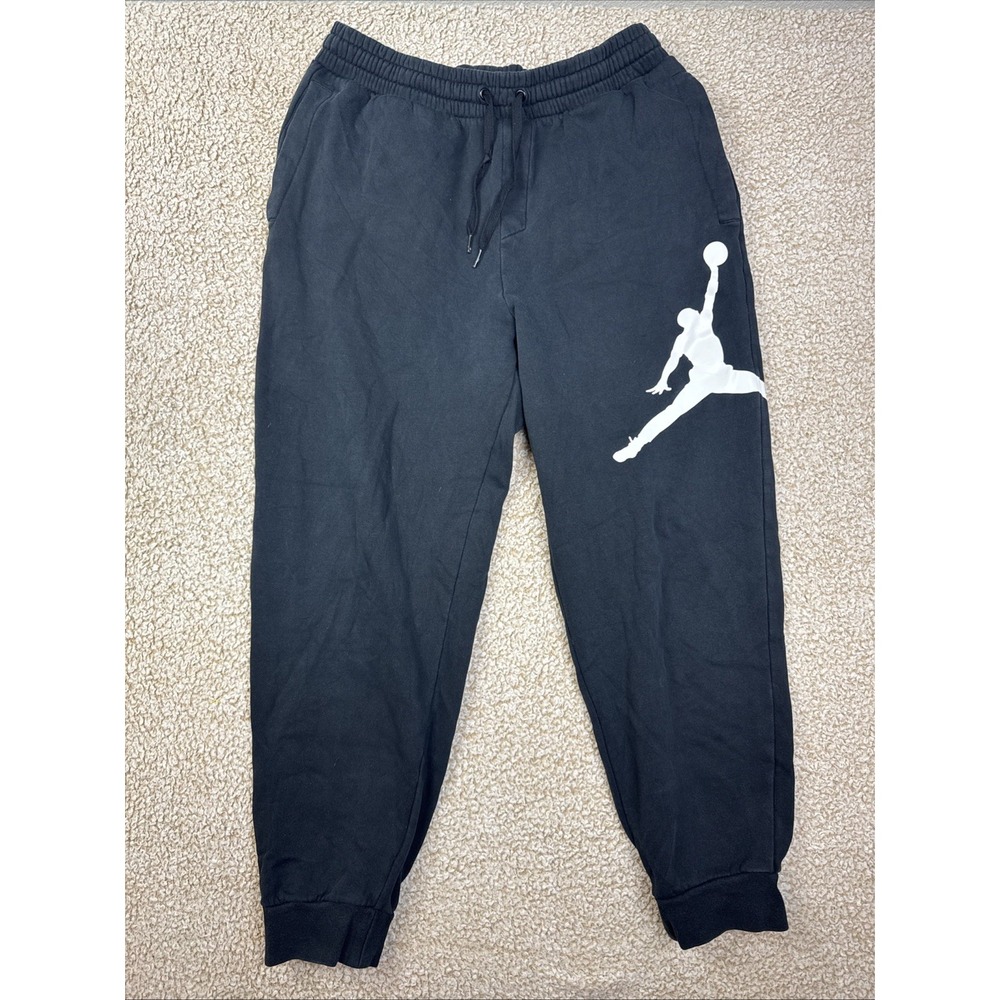 Nike Air Jordan Jumpman Black Fleece Joggers Pants Mens M DA6803-010